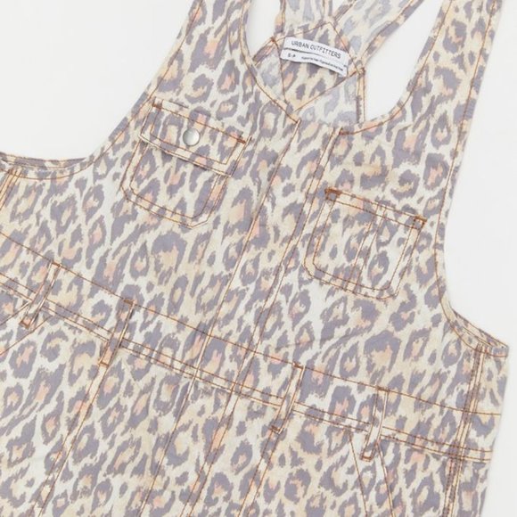 NWT UO Vintage Washed Overalls Leopard 90s - Picture 3 of 3